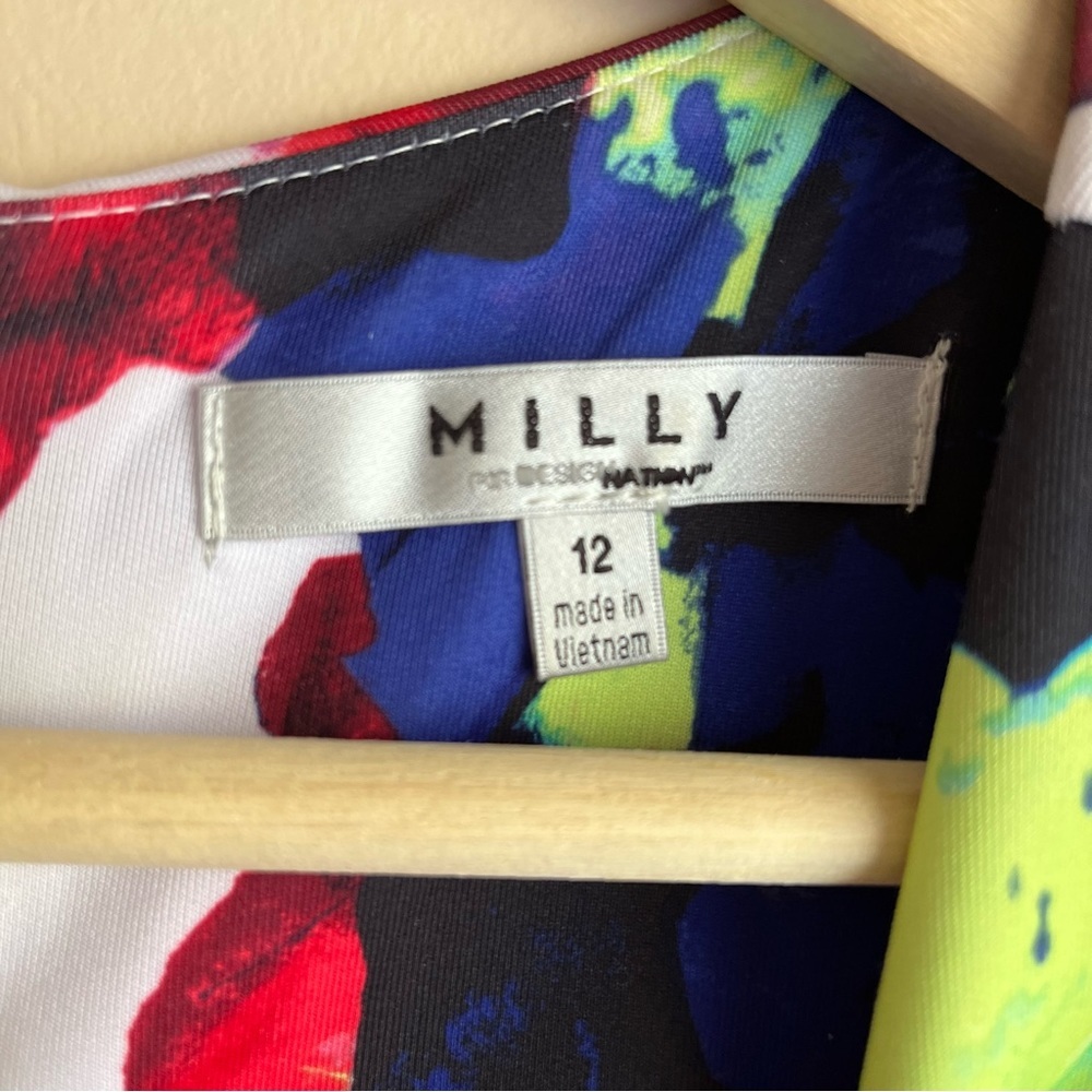 Milly For Design Nation Roasbella Scuba Skater Dress -- Fit and Flare - Size 12 - Picture 6 of 7